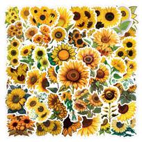55 Sunflower Graffiti Stickers for Decorating Notebooks, Luggage, and Phones - Perfect for DIY Projects