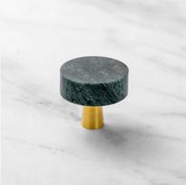 Brass Crystal Marble Handle European Light Luxury Diamond Light Ball Drawer Cabinet Wardrobe Door Handle