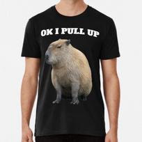 Ok I Pull Up Capybara T-Shirt Mens Womens Tees Top S-5XL Best T-Shirt Mens Womens Tees Top 2XL