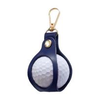 Golf Ball Bag with Clip Leather Anti-slip Pants Hoop Faux Cling to Portable Golf Ball mėlyna