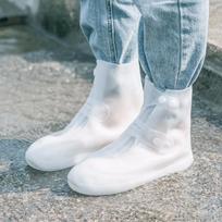 BANANA TRIP Rain Shoe Covers, Unisex Waterproof Overshoes, Flexible Thickened Wear-Resistant Flat High-Top Portable Rain Shoe Covers XXXL