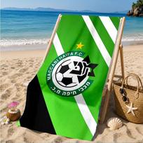 Maccabi Football Club Printed Microfiber Beach Towel, Soft And Absorbent, Quick-Dry, Ideal for Summer Travel, Beach Essential, Swimming Pool 70cmx140cm(27x55inch)