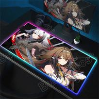 ZZZ YeShunguang RGB Mouse Pad Zenless Zone Zero Desk Mat Computer Accessories Mousepad Stitch Edge Natural Rubber Keyboard Mat RGB600x300x3mm