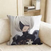 Game N-Nier Automata 2B Various Sizes Square Pillow Case For Car Home Bedchamber Decor Peach skin 18*18(CM)-1Pcs