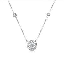 Sterling Silver Necklace Pendant for Women Jewelry Mobius Dynamic Necklace Simple and Luxury Jumping Heart Lock Bone Chain balta