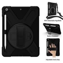 Rugged Hybrid Armor Case for iPad 10.2 Inch 2019 2020 Kickstand Hand Shoulder Strap Heavy Duty Shell Pencil Holder Tablet Cover juoda
