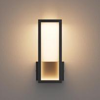 LED dekoratyvinis sieninis šviestuvas patalpai, 27 cm – juodas, šiltai balta