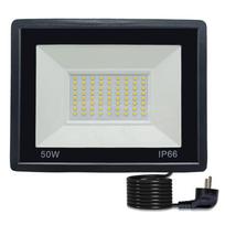 LED šviestuvas laukui su kištuku, 50 W  3 m laidu, šiltai balta