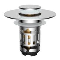 3 viename vonios kriauklės kištukas su filtru – universalus chromas