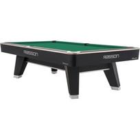 Biliardo stalas Pool Rasson ACURRA Mr-Sung, 9 ft, matinė juoda (Strong Black), MATCHROOM kišenės, Simonis 760 geltonai žalias