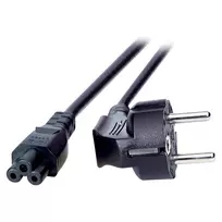 EFB maitinimo laidas su įžemintu kištuku 90° - C5 180, juodas, 1,8 m, 3 x 0,75 mm