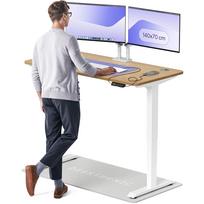Kompiuterio stalas reguliuojamo aukščio Desktronic HomePro, 140 cm x 70 cm, 63 - 128 cm, ąžuolo sp./balta sp.
