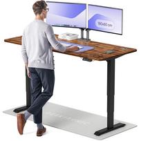 Kompiuterio stalas reguliuojamo aukščio Desktronic HomePro, 180 cm x 80 cm, 63 - 128 cm, juoda sp./riešuto sp.