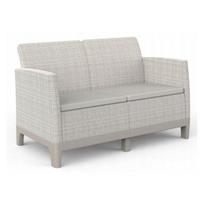 Lauko sofa Keter Scandi Form 2, šviesiai pilka sp./šviesiai smėlinė, 124.5 cm x 73 cm x 77.5 cm