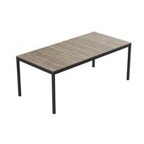 Lauko stalas Keter Deco Porto Nova, juoda sp./natūralaus uosio sp., 200 cm x 94 cm x 75 cm
