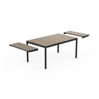 Lauko stalas Keter Deco Porto Nova Extendable, juoda sp./natūralaus uosio sp., 160 - 240 cm x 94 cm x 75 cm