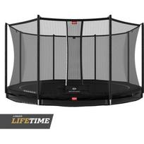 BERG Favorit InGround 380 Black batutas su apsauginiu tinklu Comfort