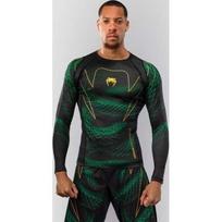 Kompresiniai marškinėliai Venum Matupa Long Sleeve Rashguard – juoda/žalia/auksinė