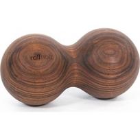 rollholz dvigubas masažo kamuoliukas, riešutmedis, 10 cm