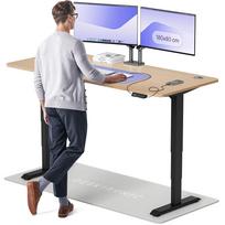 Kompiuterio stalas reguliuojamo aukščio Desktronic HomePro, 180 cm x 80 cm, 63 - 128 cm, juoda sp./bamboo sp.