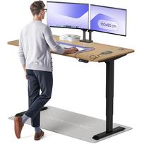 Kompiuterio stalas reguliuojamo aukščio Desktronic HomePro, 160 cm x 80 cm, 63 - 128 cm, ąžuolo sp./juoda sp.