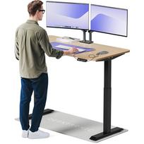 Kompiuterio stalas reguliuojamo aukščio Desktronic HomeOne, 140 cm x 70 cm, 72 - 122 cm, juoda sp./bamboo sp.