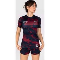 Moteriškas UFC Zenith by Venum vyšninis Authentic Fight Week trumparankovis rashguard
