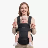 Momcozy Baby Carrier with Hip Seat Black