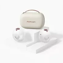 Momcozy M5 Smart Wearable Breast Pump – Shell Breast Pump, App Control, Wireless, Double, Red