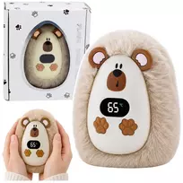 LEAN TOYS Plush Hedgehog Hand Warmer Rechargeable Beige 45°C / 55°C / 65°C