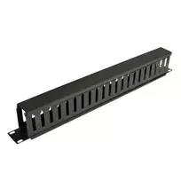 Eaton Tripp Lite Series Rack Enclosure Horizontal Cable Manager (Finger Duct) 1URM - Black - 1U - 19 in