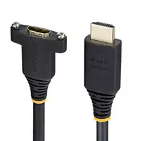 StarTech.com High Speed HDMI Extension Cable with Ethernet - HDMI Male to HDMI Female - 2 m - Black - Panel Mount, 1440p (UWQHD)