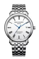 EMILE CHOURIET MAN 00116G406625 Automatinis Laikrodis 40mm Juodas Ciferblatas Plieninė Apyrankė