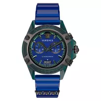 Versace V-Extreme Pro Vyrų Šveicariškas Kvarcinis Laikrodis VEZ701122 44mm Juodas Ciferblatas Odinis Dirželis