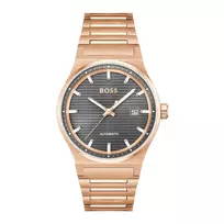 BOSS MAN 1514185 Laikrodis Kvarcinis Analoginis 41mm Juodas Ciferblatas Odinis Dirželis