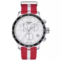 TISSOT T-Sport Quickster Vyriškas Laikrodis T0954177037 42mm Šveicariškas Kvarcinis Chronografas Juodas Ciferblatas NATO Dirželis