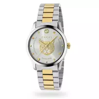 Gucci G-Timeless Vyrų Laikrodis YA1264074 38mm Nerūdijančio Plieno Sidabrinis Ciferblatas