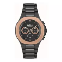BOSS Vyrų Laikrodis 1514090 45mm Nerūdijančio Plieno Chronografas