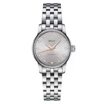MIDO Baroncelli Lady Automatinis Laikrodis M76004671 29mm Nerūdijantis Plienas Sidabrinis Ciferblatas