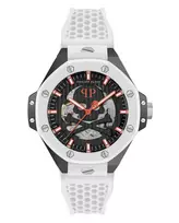Philipp Plein The Skeleton Vyrų Automatinis Laikrodis PWPFA0724 46mm Juodas Silikonas