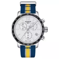 TISSOT T-Sport Chrono XL Classic Vyriškas Laikrodis 42mm Rudo Odos Dirželiu Sidabriniu Ciferblatu T09541717372