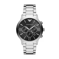 Armani AR11208 Vyriškas Kvarcinis Chronografo Laikrodis 44mm Mėlynas Ciferblatas Ruda Oda