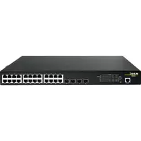 DCN S4200-28P-PL-SI-R2 valdomas Layer 2 PoE+ jungiklis, 24x Gigabit PoE+ prievadai, 4x SFP, 200W