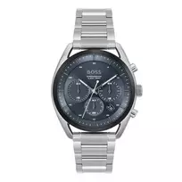 BOSS Vyriškas Skymaster Chronografinis Laikrodis 1514093 44mm Nerūdijančio Plieno Mėlynu Ciferblatu