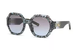 CHOPARD Moteriški drugelio formos akiniai nuo saulės SCH362M550T66 Auksinis rėmelis Pilki gradientiniai stiklai 55mm