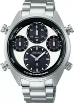 SEIKO SFJ001P1 Vyrų saulės energijos chronografinis laikrodis 42mm nerūdijantis plienas