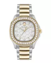 Philipp Plein Moteriškas PWTAA0523 Automatinis Skeleto Laikrodis 38mm Rožinio Aukso Spalvos Nerūdijantis Plienas ir Juodas Silikonas