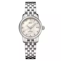 MIDO Memento Mori Limited Edition Moteriškas Automatinis Laikrodis 25mm Nerūdijantis Plienas Baltas Perlamutro Ciferblatas