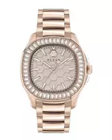 Philipp Plein Women's The Skeleton Quartz Watch PWTAA0723 38mm Black Silicone