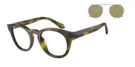 GIORGIO ARMANI Moteriški Akiniai nuo Saulės AR8190U59871W - Stačiakampis Acetato Rėmas, Pilki Lęšiai, 50/19/140 mm